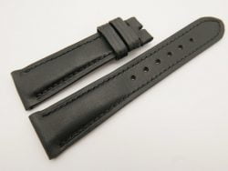 22mm/18mm Black Genuine Vegtan CALF Skin Leather Watch Strap #WT3123