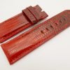 26mm/26mm Red Genuine Lizard Skin Leather Watch Strap for PANERAI #WT3124