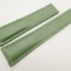 22mm/18mm Green Genuine Vegtan CALF Skin Deployment strap for Breitling #WT3143