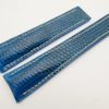 22mm/18mm Blue Genuine Lizard Skin Deployment strap for Breitling #WT3145