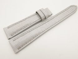 18mm/14mm White Genuine Lizard Skin Leather Watch Strap#WT3160