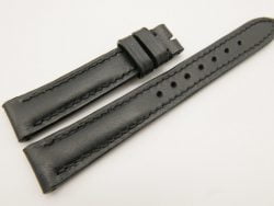 16mm/14mm Black Genuine Vegtan CALF Skin Leather Watch Strap #WT3173