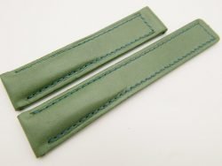 19mm/18mm Green Genuine Vegtan CALF Skin Leather Deployment Strap for TAG HEUER #WT3202