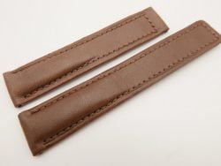 19mm/18mm Brown Genuine Vegtan CALF Skin Leather Deployment Strap for TAG HEUER #WT3203