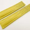 19mm/18mm Yellow Genuine LIZARD Skin Leather Deployment Strap for TAG HEUER #WT3207