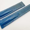 19mm/18mm Blue Genuine LIZARD Skin Leather Deployment Strap for TAG HEUER #WT3210