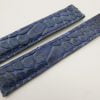 19mm/18mm Dark Navy Blue Genuine PYTHON Skin Leather Deployment Strap for TAG HEUER #WT3214