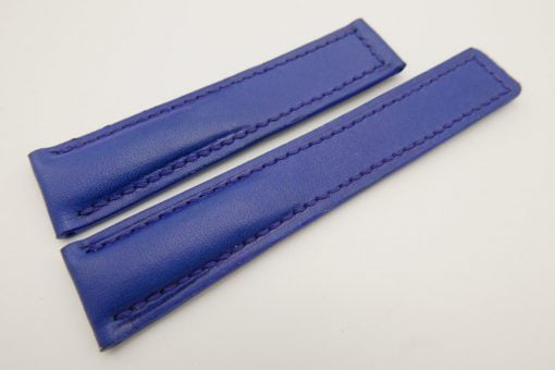 20mm/18mm Blue Genuine Vegtan CALF Skin Leather Deployment Strap for Tag Heuer #WT3219