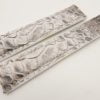 20mm/18mm White Genuine PYTHON Skin Leather Deployment Strap for Tag Heuer #WT3226