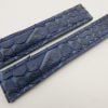 20mm/18mm Dark Navy Blue Genuine PYTHON Skin Leather Deployment Strap for Tag Heuer #WT3228