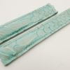 20mm/18mm Baby Blue Genuine PYTHON Skin Leather Deployment Strap for Tag Heuer #WT3229