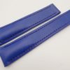20mm/18mm Blue Genuine Vegtan CALF Skin Deployment strap for Breitling #WT3243