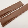 22mm/20mm Brown Genuine Vegtan CALF Skin Deployment strap for Breitling #WT3254
