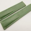 22mm/20mm Green Genuine Vegtan CALF Skin Deployment strap for Breitling #WT3256
