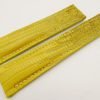 22mm/20mm Yellow Genuine LIZARD Skin Deployment strap for Breitling #WT3260