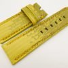 26mm/26mm Yellow Genuine Lizard Skin Leather Watch Strap Stonewash for PANERAI #WT3268