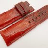 26mm/26mm Red Genuine Lizard Skin Leather Watch Strap for PANERAI #WT3270