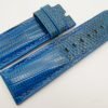 26mm/26mm Blue Genuine Lizard Skin Leather Watch Strap for PANERAI #WT3272