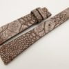 18mm/14mm Brown Genuine OSTRICH Skin Leather Watch Strap Stonewash Band #WT3284
