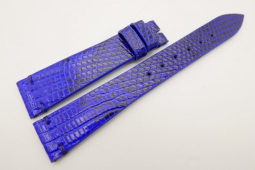 18mm/14mm Cobalt Blue Genuine LIZARD Skin Leather Watch Strap Band #WT3287