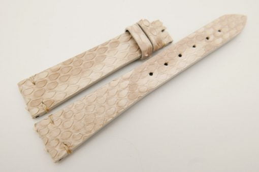 18mm/14mm Beige Genuine PYTHON Skin Leather Watch Strap Band #WT3292
