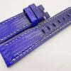 24mm/22mm Cobalt Blue Genuine LIZARD Skin Leather Watch Strap for Panerai #WT3310