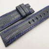24mm/22mm Dark Navy Blue Genuine LIZARD Skin Leather Watch Strap for Panerai #WT3311