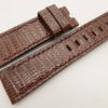 24mm/22mm Brown Genuine LIZARD Skin Leather Watch Strap for Panerai #WT3315