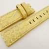 24mm/22mm Yellow Genuine PYTHON Skin Leather Watch Strap for Panerai #WT3321