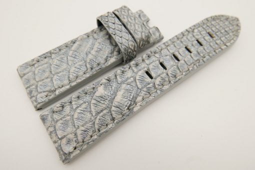 24mm/22mm Gray Genuine PYTHON Skin Leather Watch Strap for Panerai #WT3324