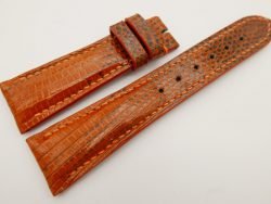 23mm/18mm Orange Genuine LIZARD Skin Leather Watch Strap #WT3336