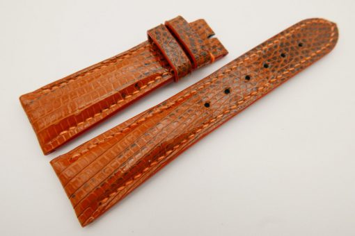 23mm/18mm Orange Genuine LIZARD Skin Leather Watch Strap #WT3336