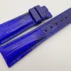23mm/18mm Cobalt Blue Genuine LIZARD Skin Leather Watch Strap #WT3337