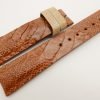 20mm/18mm Light Brown Genuine OSTRICH Skin Leather Watch Strap #WT3364