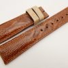 20mm/18mm Light Brown Genuine OSTRICH Skin Leather Watch Strap #WT3365