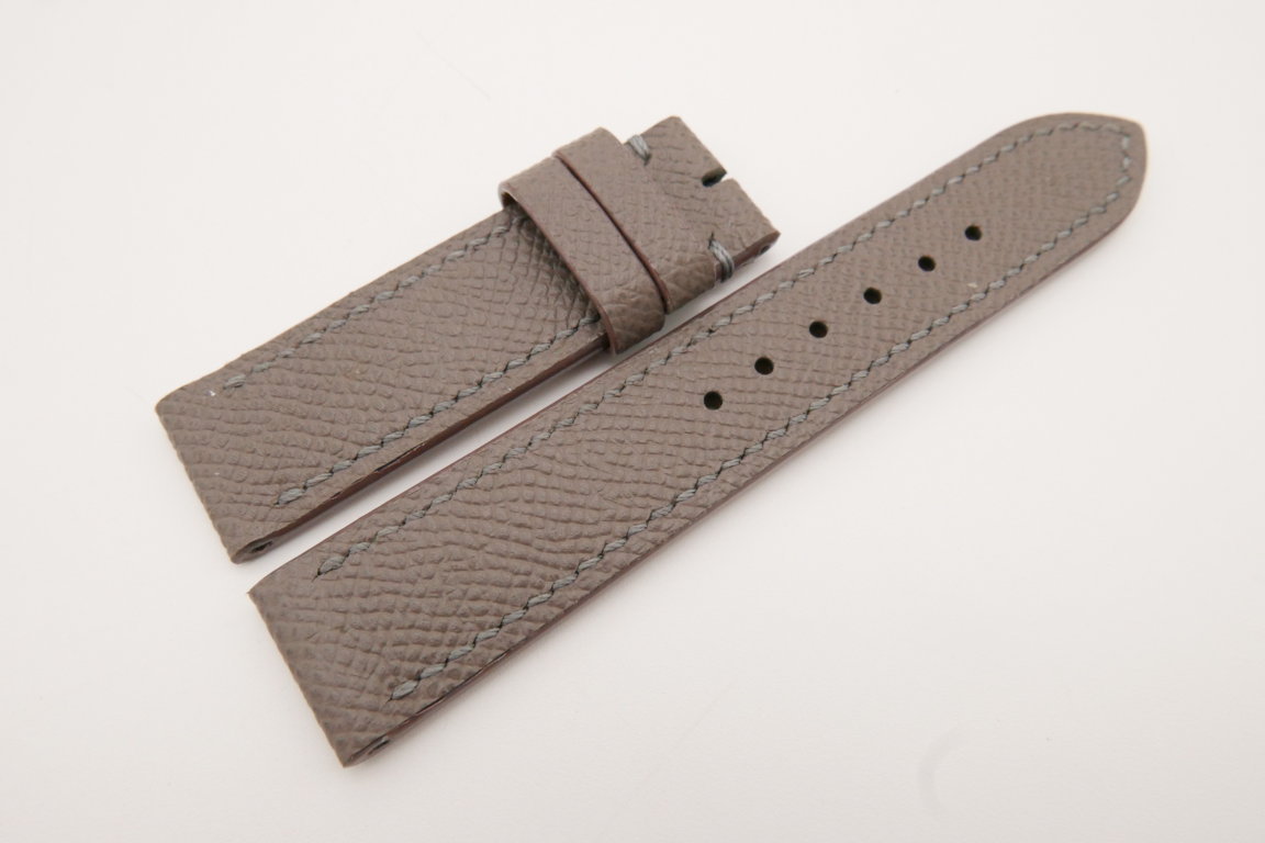 20mm/20mm Light Brown Genuine EPSOM CALF Skin Leather Watch Strap #WT3578
