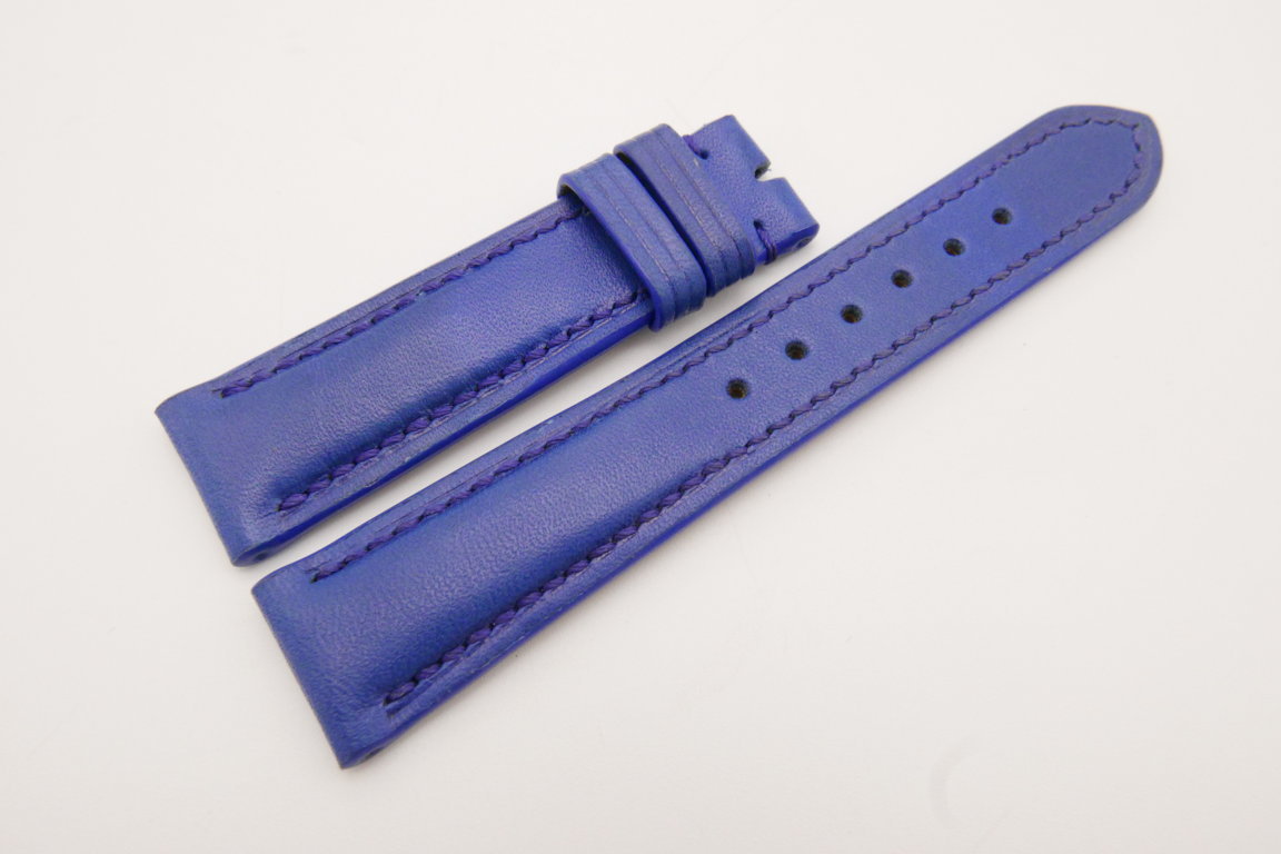 20mm/18mm Blue Genuine Vegtan CALF Skin Leather Watch Strap #WT3672
