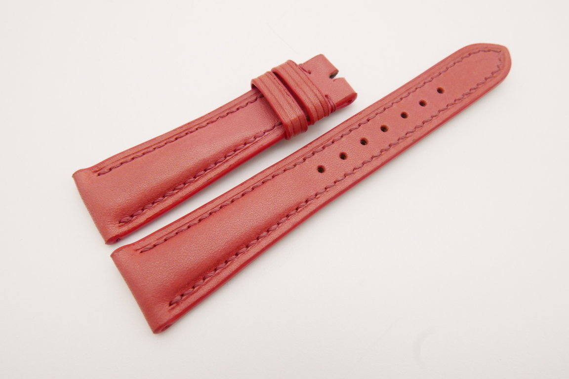 20mm/16mm Red Genuine Vegtan CALF Skin Leather Watch Strap #WT3681