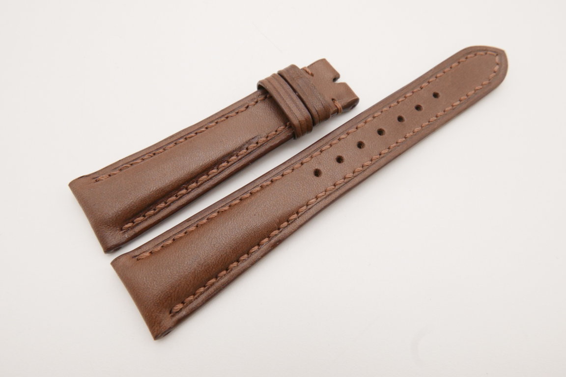 20mm/16mm Brown Genuine Vegtan CALF Skin Leather Watch Strap #WT3685