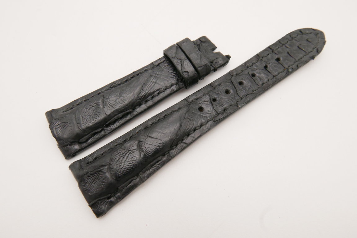 20mm/16mm Black Genuine PYTHON Skin Leather Watch Strap #WT3690