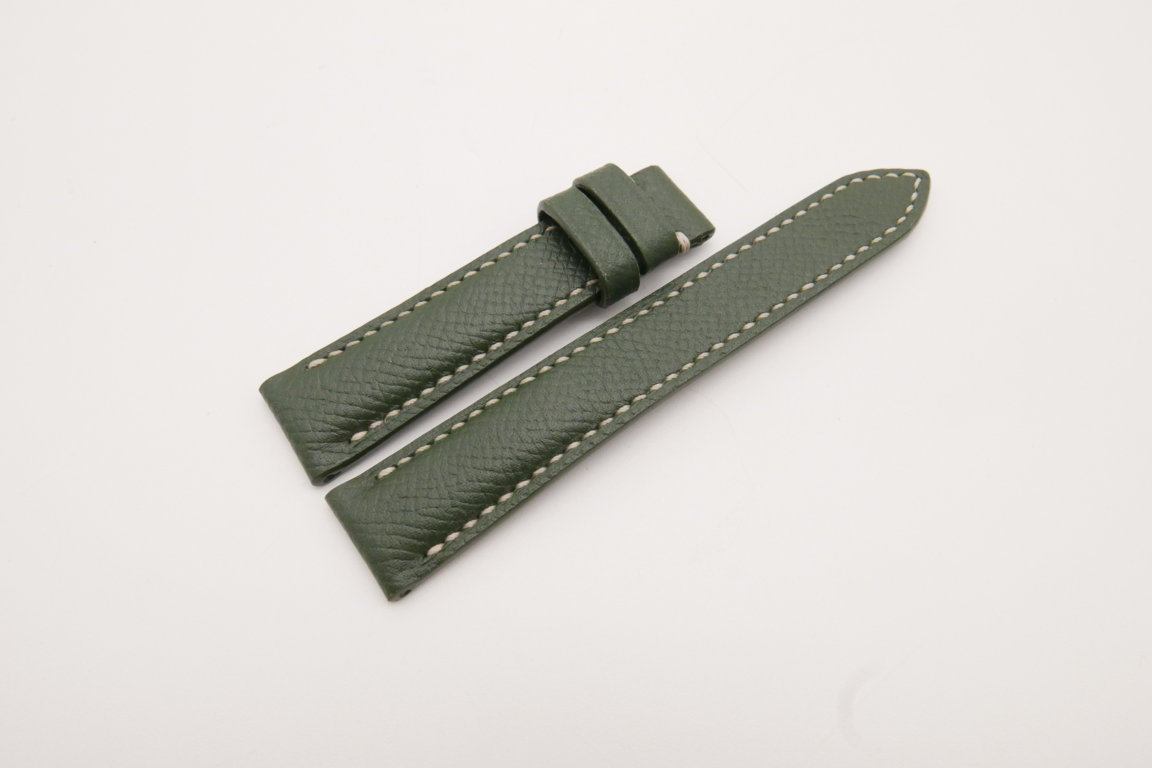 18mm/16mm Green Genuine EPSOM CALF Skin Leather Watch Strap #WT3848