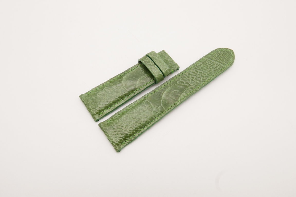 22mm/20mm Green Genuine OSTRICH Skin Leather Watch Strap #WT3785