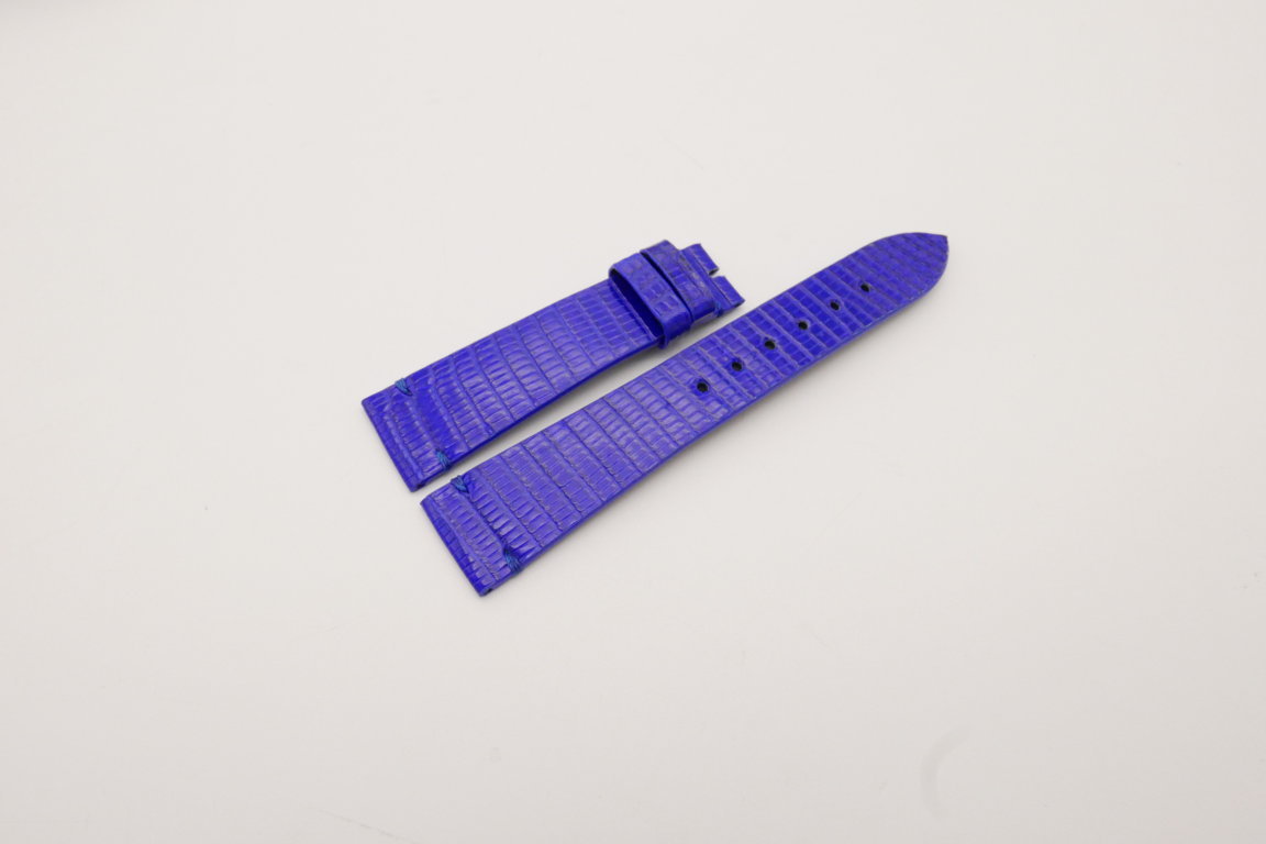 20mm/16mm Cobalt Blue Genuine LIZARD Skin Leather Watch Strap #WT3922