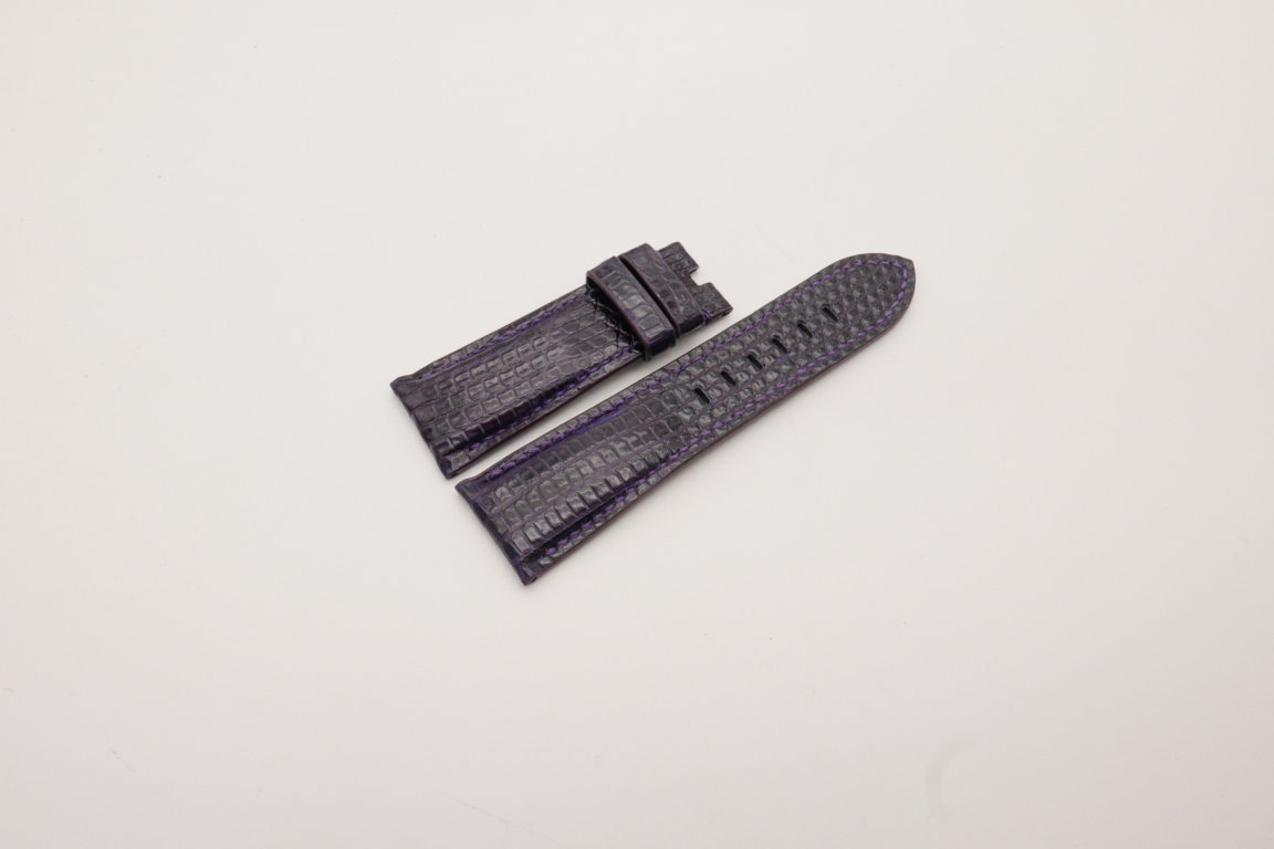 26mm/22mm Purple Genuine Lizard Skin Leather Watch Strap for PANERAI #WT3959