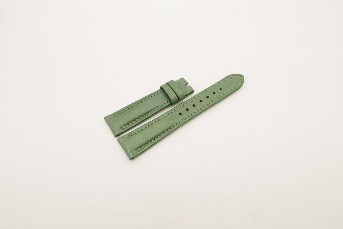 19mm/16mm Green Genuine Vegtan CALF Skin Leather Watch Strap #WT4009