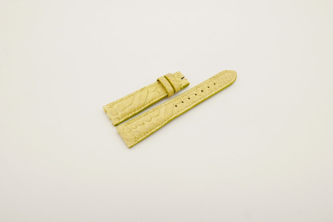 19mm/16mm Yellow Genuine PYTHON Skin Leather Watch Strap #WT4022