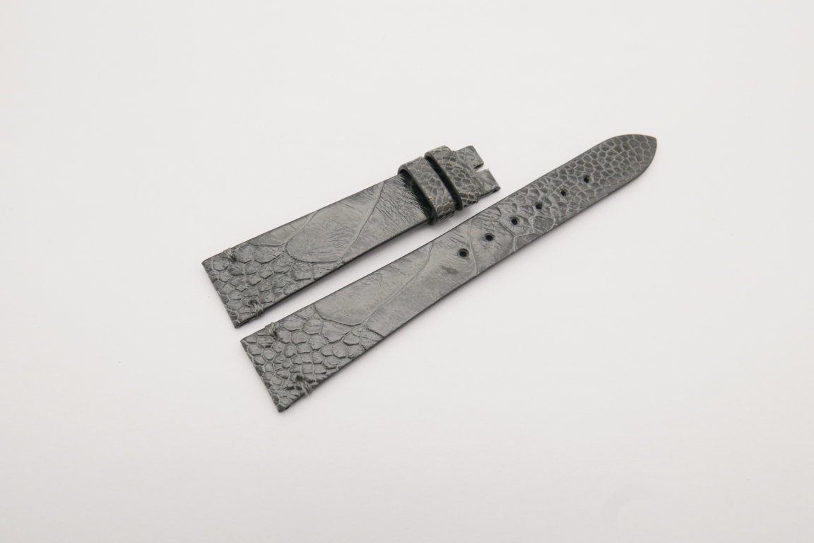 18mm/14mm Gray Genuine OSTRICH Skin Leather Watch Strap Band #WT4152