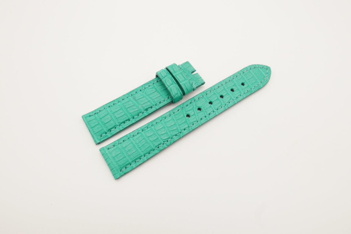 19mm/18mm Jade Green Genuine LIZARD Skin Leather Watch Strap #WT4278