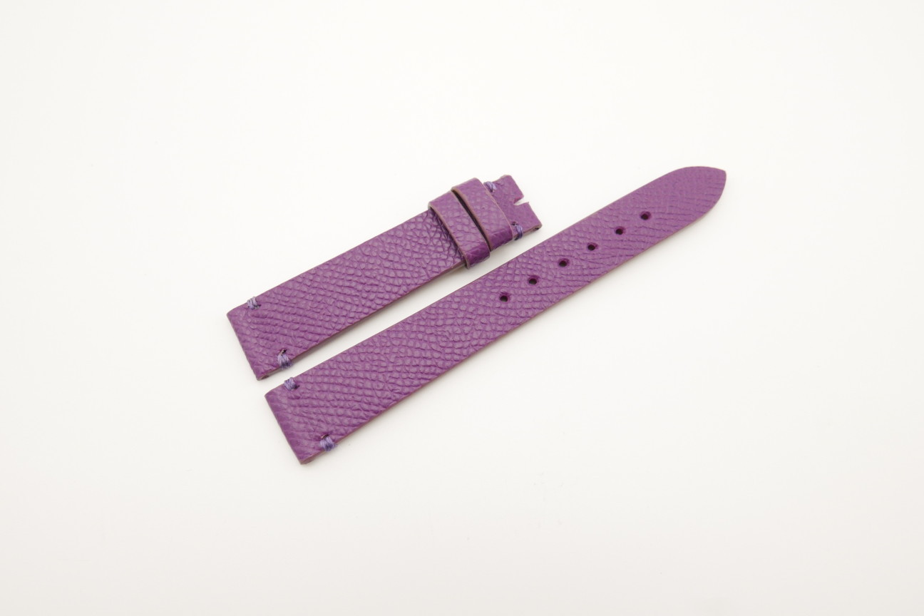 16mm/14mm Purple Genuine EPSOM CALF Skin Leather Watch Strap #WT4293