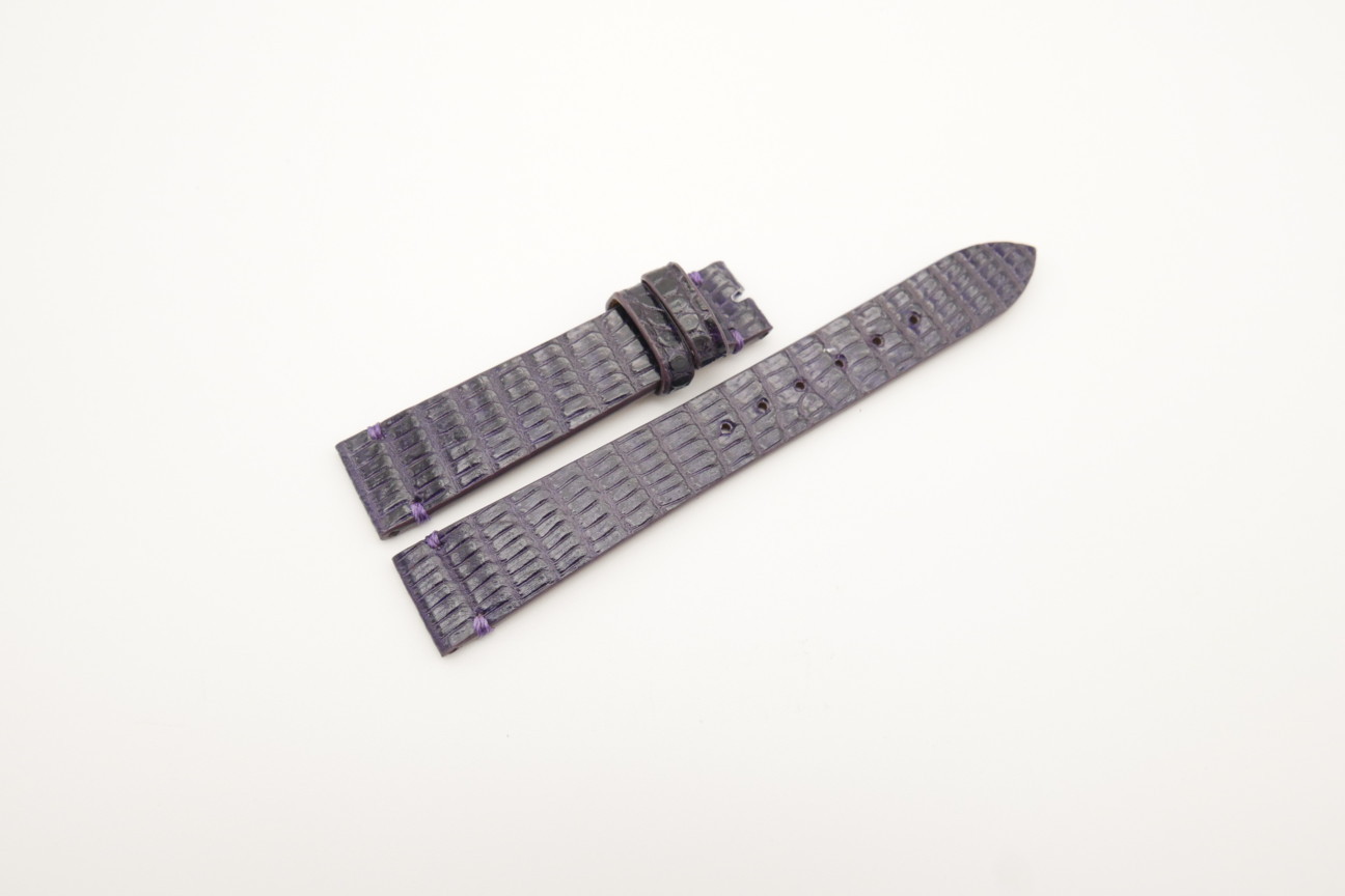 16mm/14mm Purple Genuine LIZARD Skin Leather Watch Strap #WT4302